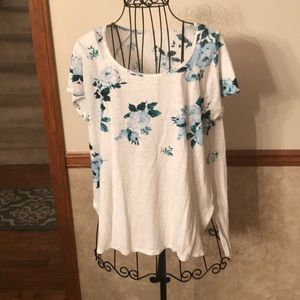 Lucky Brand White Floral Shirt